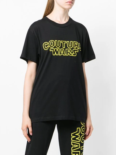 Shop Moschino Couture Wars T In Black