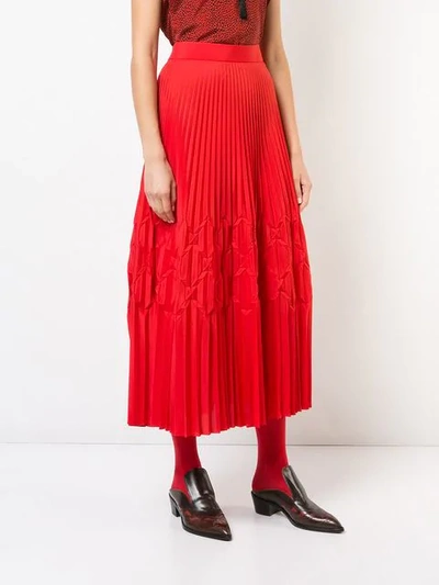 Shop Givenchy Ausgestellter Midirock In Red