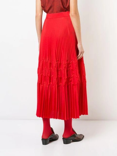 Shop Givenchy Ausgestellter Midirock In Red