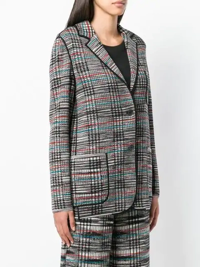 Shop Missoni Checked Knitted Blazer - Black