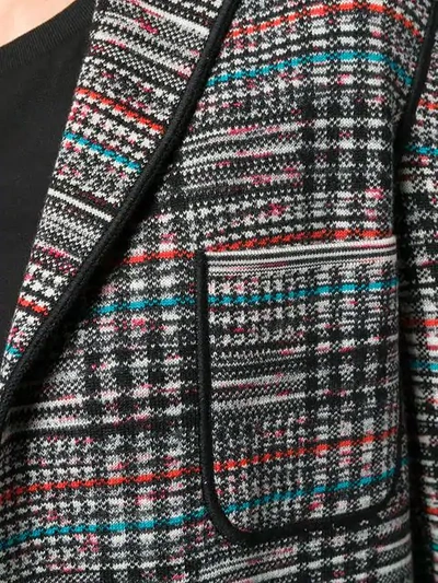 Shop Missoni Checked Knitted Blazer - Black