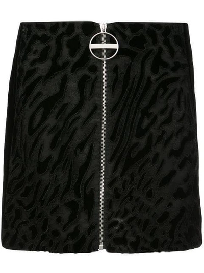 Shop Givenchy Zipped Mini Skirt In Black