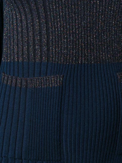 Shop Kenzo Ribbed Knit Dress - Blue