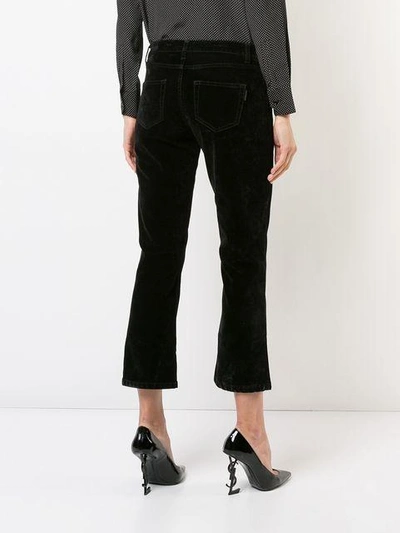 Shop Saint Laurent Cropped Slim-fit Jeans In Black