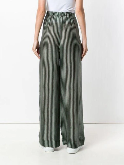 Shop Christian Wijnants Striped Palazzo Pants - Green