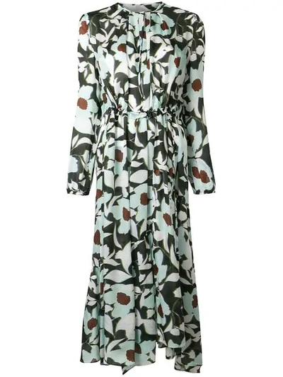 Shop Christian Wijnants Danica Printed Dress - Blue