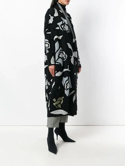 Shop Christian Wijnants Kavia Knitted Longline Coat - Black