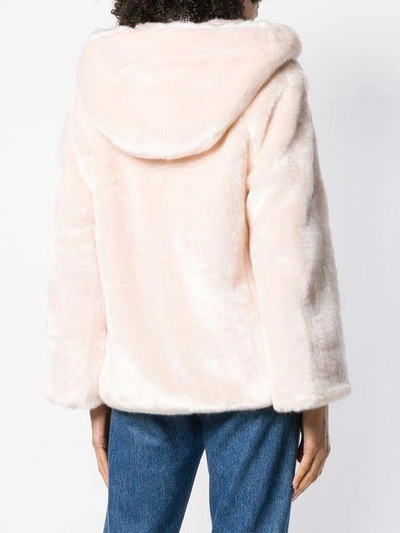 Shop Tagliatore Faux Fur Jacket In Pink