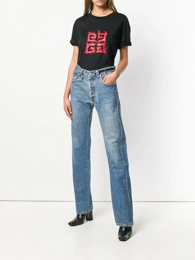 Shop Night Market High Rise Straight Jeans - Blue
