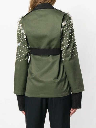 Shop Night Market Embellished Military Shirt Jacket - Green