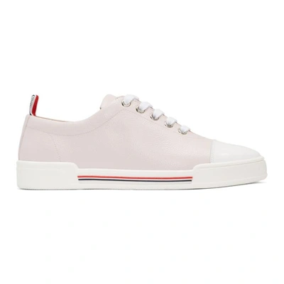 Shop Thom Browne Pink Toe Cap Trainer Sneakers In 680 Lt Pink