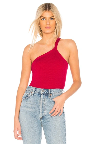 Shop Bailey44 Natasha One Shoulder Sweater In Red