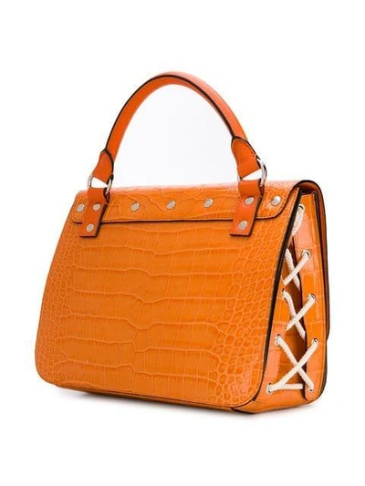 Shop Jw Anderson Tangerine Large Disc Satchel In Yellow