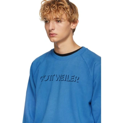 Shop Cottweiler Blue And Green Signature 3.0 Sweatshirt In Bluegreen