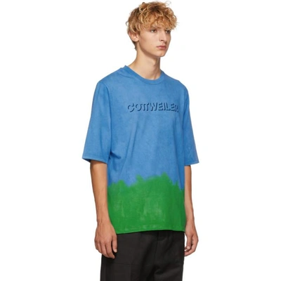 Shop Cottweiler Blue And Green Signature 3.0 T-shirt In Bluegreen