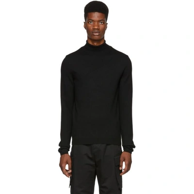 Shop Juunj Juun.j Black Rib Knit Turtleneck In 5 Black