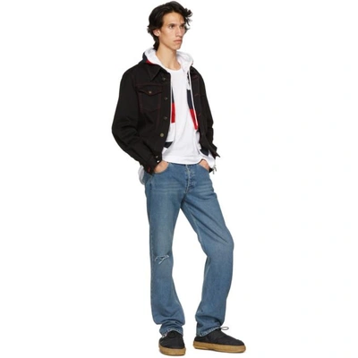 Shop Thom Browne Multicolor Rugby Stripe Zip-up Hoodie In 960 Rwbwht