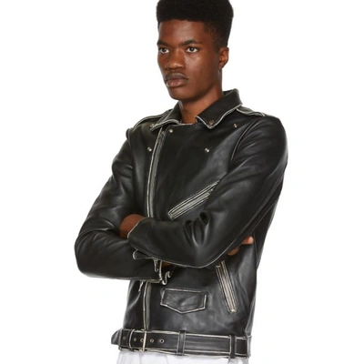 Shop Stolen Girlfriends Club Black Distressed Leather Joey Jacket