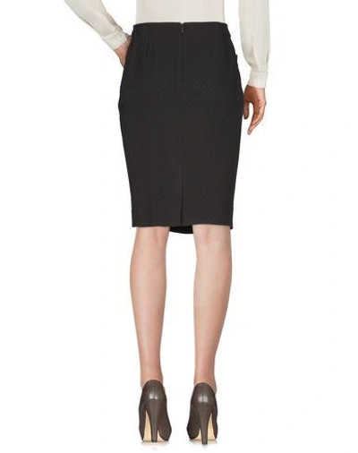 Shop Armani Collezioni Knee Length Skirt In Dark Brown