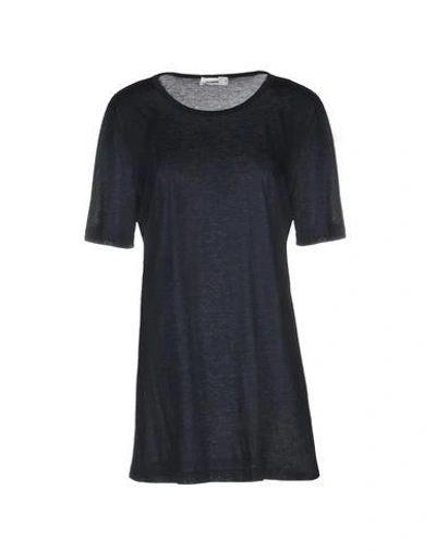 Shop Jil Sander T-shirts In Dark Blue