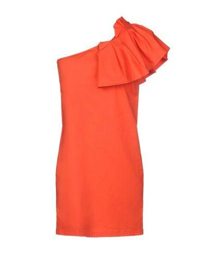 Shop M Missoni Short Dresses In Orange