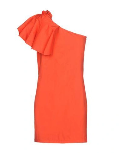 Shop M Missoni Short Dresses In Orange