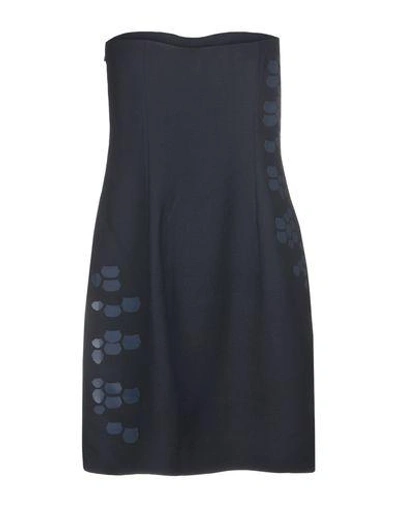 Shop Jay Ahr Short Dress In Dark Blue