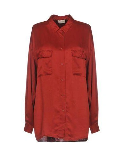 Shop American Vintage Silk Shirts & Blouses In Red
