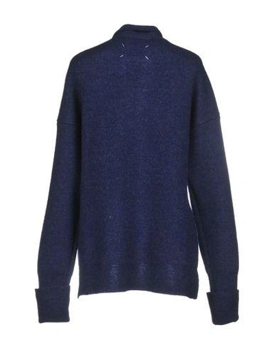 Shop Maison Margiela Cardigans In Dark Blue