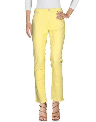 Shop Weekend Max Mara Denim Pants In Yellow
