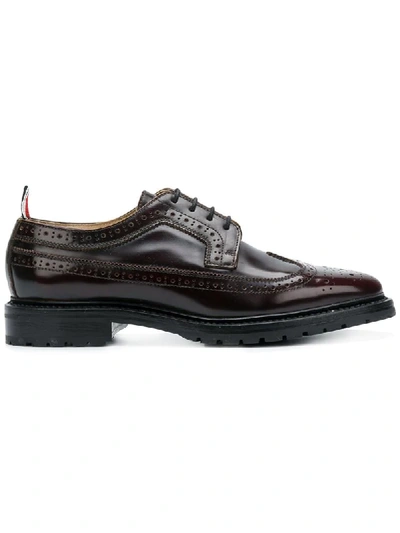 Shop Thom Browne Shiny Leather Longwing Brogue
