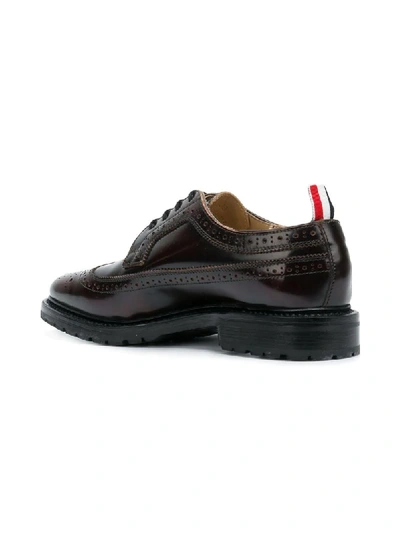 Shop Thom Browne Shiny Leather Longwing Brogue