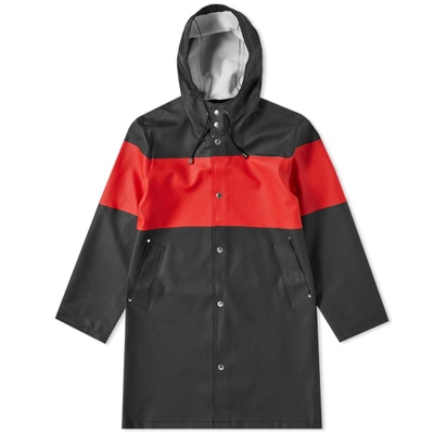 Shop Stutterheim Stockholm Stripe Raincoat In Black