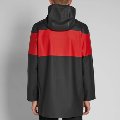 Shop Stutterheim Stockholm Stripe Raincoat In Black