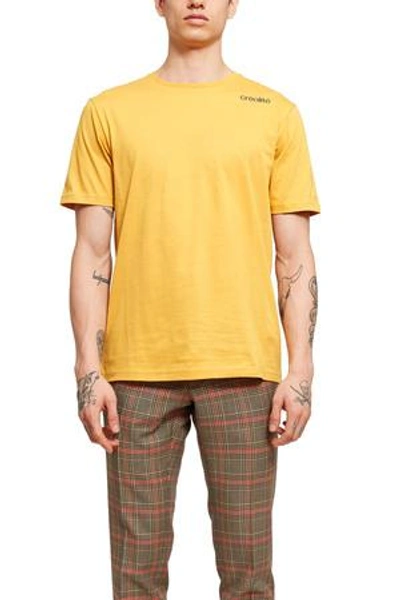 Shop Wales Bonner Opening Ceremony Creolite Text T-shirt In Co11-mustard
