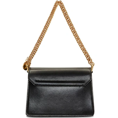 Shop Givenchy Black Mini Gv3 Shoulder Bag In 002 Grey