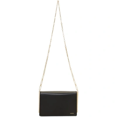 Shop Lanvin Black Wallet Chain Bag In 10 Black