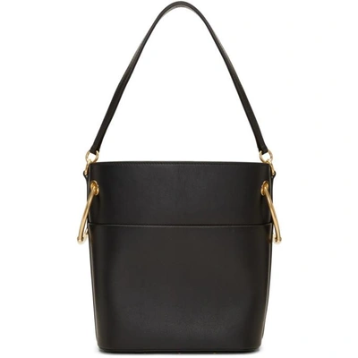 Shop Chloé Chloe Black Medium Roy Bucket Bag In 001 Black