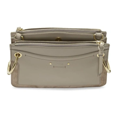Shop Chloé Grey Mini Roy Double Zip Bag