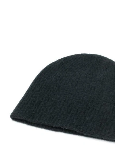 Shop Warm-me Harry Rib Knit Hat - Black