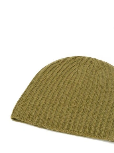 Shop Warm-me Alexa Rib Knit Hat - Green