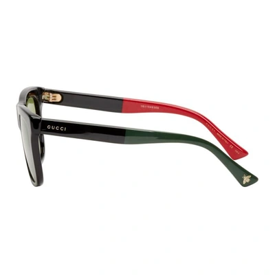 Shop Gucci Black Urban Colorblocked Sunglasses In 004 Black