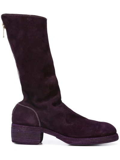 Shop Guidi Zipped Boots In Cv42t Purple