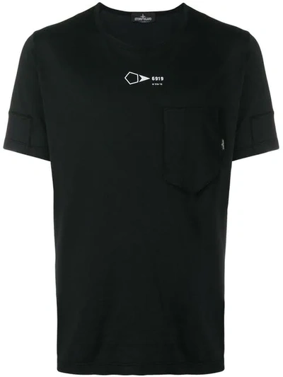 Shop Stone Island Shadow Project Logo Printed T-shirt - Black