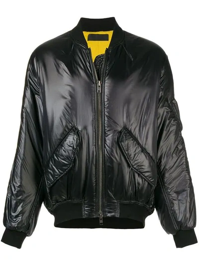 Shop Haider Ackermann Zipped Up Bomber Jacket In Black