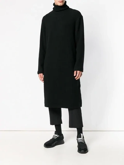 Shop Yohji Yamamoto Long-line Jumper In Black