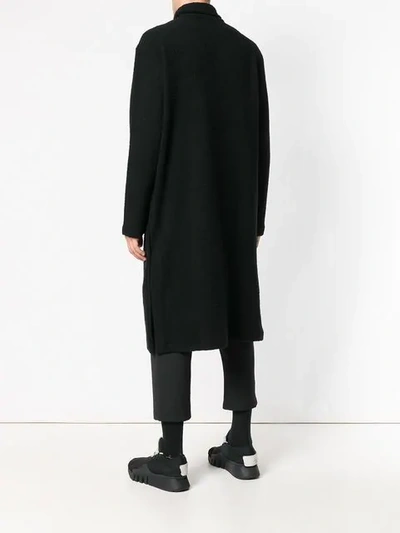Shop Yohji Yamamoto Long-line Jumper In Black