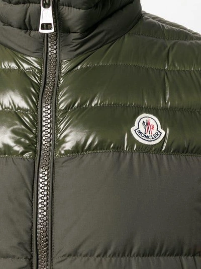 Shop Moncler Deneb Down Gilet In Green