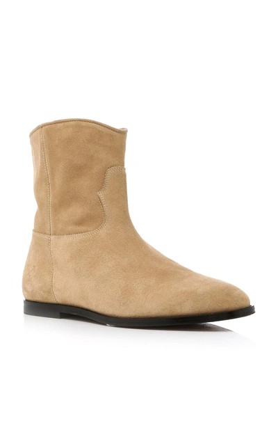 Shop Off-white Suede Chelsea Boots In Neutral