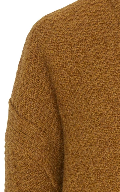 Shop Lanvin Asymmetric Wool And Alpaca-blend Sweater In Yellow